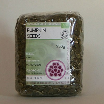 Buy Mulberry Bush Wholefoods Organic Pumpkin Seeds 250g Dried Seeds Online − UK Supplier