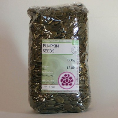 Buy Mulberry Bush Wholefoods Organic Pumpkin Seeds 500g Dried Seeds Online − UK Supplier