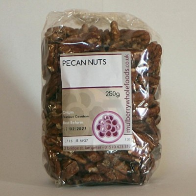 Buy Mulberry Bush Wholefoods Pecan Nuts 250g Dried Nuts Online − UK Supplier