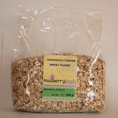 Buy Mulberry Bush Wholefoods Organic Wheat Flakes 500g Cereals & Mueslis Online − UK Supplier