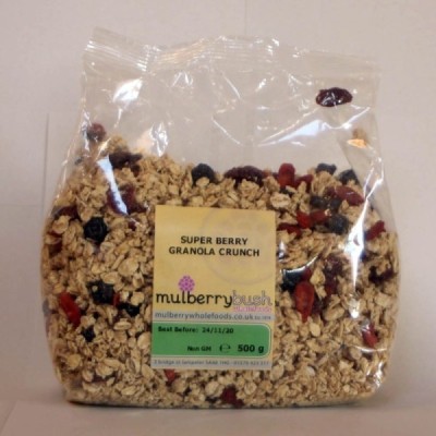 Buy Mulberry Bush Wholefoods Super Berry Granola 500g Cereals & Mueslis Online − UK Supplier