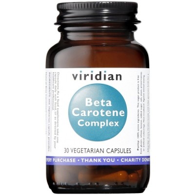 Buy Viridian Beta carotene (Mixed carotenoid complex) 15mg Veg Caps from Mulberry Wholefoods online UK Supplier.