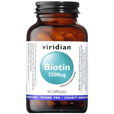 Buy Viridian Biotin 2500ug Veg Caps from Mulberry Wholefoods online UK Supplier.