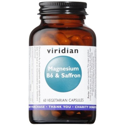 Buy Viridian Magnesium, B6 and Saffron Veg Caps from Mulberry Wholefoods online UK Supplier.