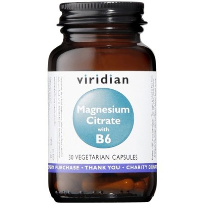 Buy Viridian Magnesium Citrate with B6 Veg Caps from Mulberry Wholefoods online UK Supplier.