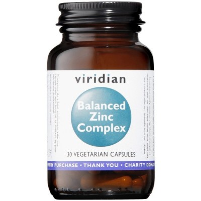 Buy Viridian Balanced Zinc Complex Veg Caps from Mulberry Wholefoods online UK Supplier.