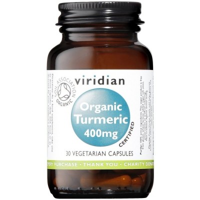 Buy Viridian Organic Turmeric 400mg Veg Caps from Mulberry Wholefoods online UK Supplier.