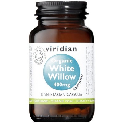 Buy Viridian Organic White Willow 400mg Veg Caps from Mulberry Wholefoods online UK Supplier.