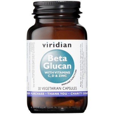 Buy Viridian Beta Glucan Veg Caps from Mulberry Wholefoods online UK Supplier.