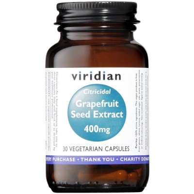 Buy Viridian Grapefruit Seed Extract 400mg Veg Caps from Mulberry Wholefoods online UK Supplier.