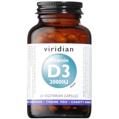 Buy Viridian Vitamin D3 (Vegan) 2000iu Veg Caps from Mulberry Wholefoods online UK Supplier.