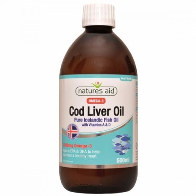 Natures Aid Cod Liver Oil Liquid (with Vitamin A & D) 464ml