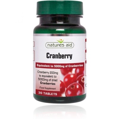 Natures Aid Cranberry 200mg (5000mg equiv) 30 Tablets