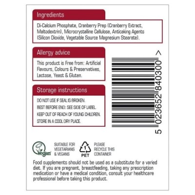 Natures Aid Cranberry 200mg (5000mg equiv) 30 Tablets