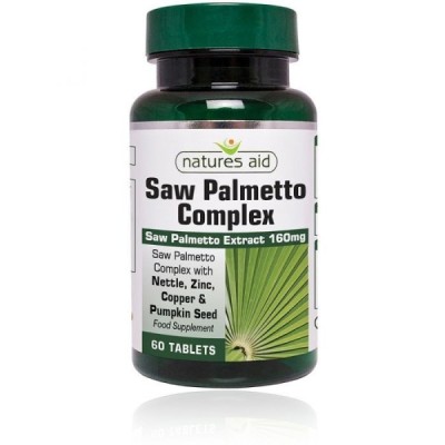 Natures Aid Saw Palmetto Complex with Nettle Zinc & Amino Acids 60 Tablets