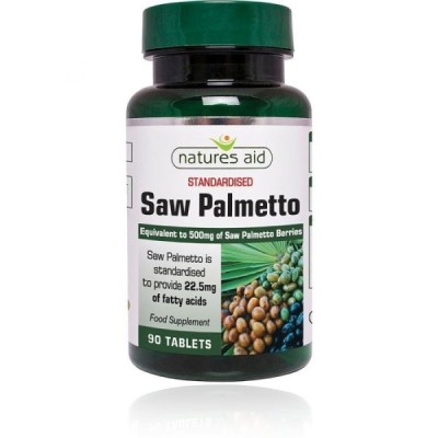 Natures Aid Saw Palmetto 500mg 90 Tablets