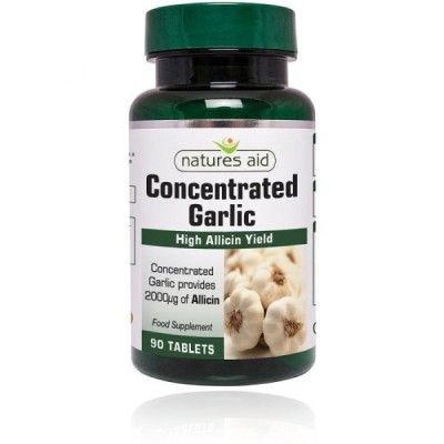 Natures Aid Garlic concentrated 2000ug Allicin 90 Tablets