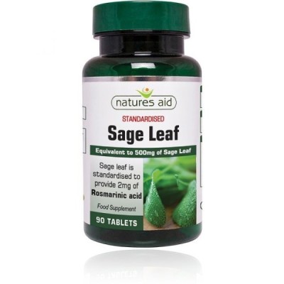 Natures Aid Sage Leaf 50mg (500mg equiv) 90 Tablets