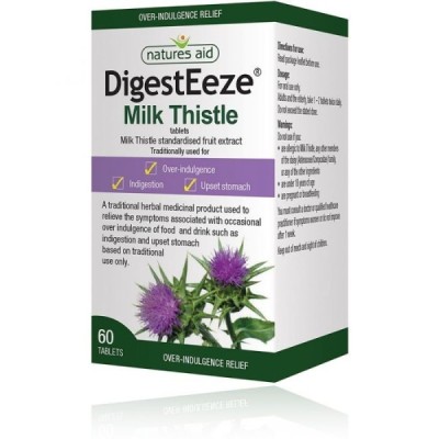 Natures Aid DigestEeze 150mg (Equivalent 2750mg - 6600mg Milk Thistle) 60 Tablets