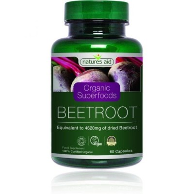 Natures Aid Organic Beetroot 4620mg 60 Vcaps