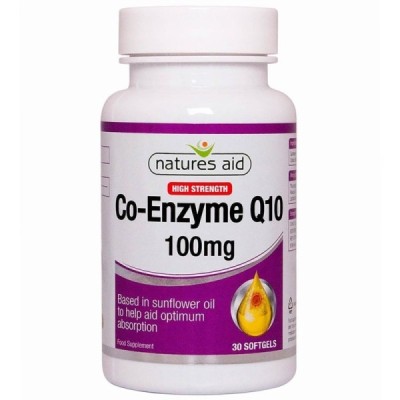 Natures Aid CO-Q-10 100mg (Co Enzyme Q10) 30 Softgels