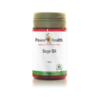 Buy Power Health Sage Oil 50mg 60 capsules Supplements Online - UK Supplier