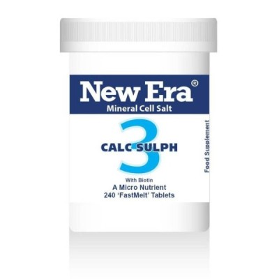 Buy New Era No. 3 Calc Sulph 240 Pillules (Calcium Sulphate) Supplements Online - UK Supplier