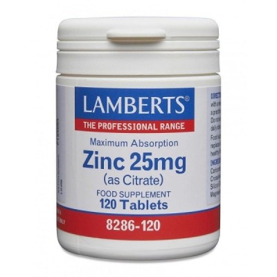 Buy Lamberts Zinc 25mg 120s Vitamins Minerals & Amino Acids; Immunity; Daily Wellbeing Online − UK Supplier