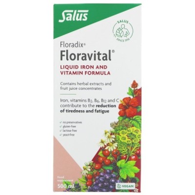 Buy Salus Floradix 500ml Herbal Remedies; Vitamins Minerals & Amino Acids; Daily Wellbeing; Energy & Vitality Online − UK Suppli