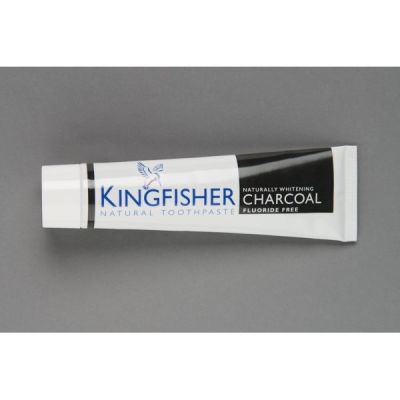 Buy Kingfisher Charcoal Toothpaste 100ml (Fluoride Free) from Mulberry Wholefoods online UK Supplier.