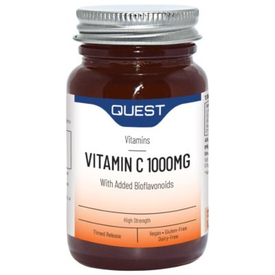 Buy Quest Vitamin C 1000mg 90 Tablets online from Mulberry Bush Wholefoods. UK Supplier of Vitamins Minerals Herbal & Holistic S