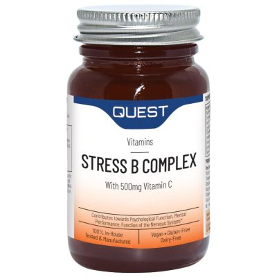Buy Quest Stress B Complex 60 Tablets online from Mulberry Bush Wholefoods. UK Supplier of Vitamins Minerals Herbal & Holistic S