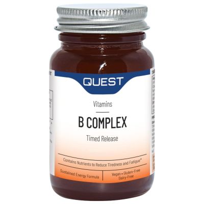 Buy Quest B Complex Timed Release (Previously Mega B-100 Timed Release) 30 Tablets online from Mulberry Bush Wholefoods. UK Supp