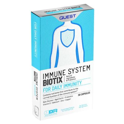 Buy Quest Immunebiotix 30 Capsules online from Mulberry Bush Wholefoods. UK Supplier of Vitamins Minerals Herbal & Holistic Supp