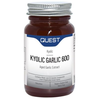 Buy Quest Kyolic Garlic 600 60+30 Tablets online from Mulberry Bush Wholefoods. UK Supplier of Vitamins Minerals Herbal & Holist