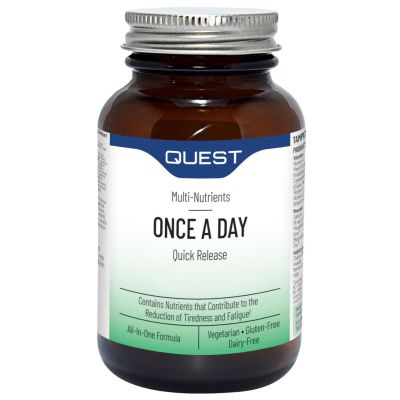 Buy Quest Once A Day 30 Tablets online from Mulberry Bush Wholefoods. UK Supplier of Vitamins Minerals Herbal & Holistic Supplem
