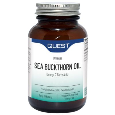 Buy Quest Sea Buckthorn (Omega 7) 60+30 Capsules online from Mulberry Bush Wholefoods. UK Supplier of Vitamins Minerals Herbal &
