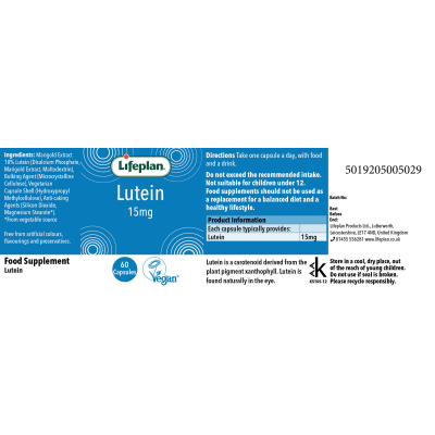 Lifeplan Lutein V 30 15mg capsules