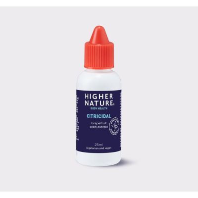 Buy Higher Nature Citricidal 25ml liquid from Mulberry Wholefoods online UK Supplier.