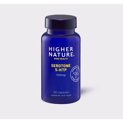 Buy Higher Nature Serotone 5HTP 50mg 90 veg capsules from Mulberry Wholefoods online UK Supplier.