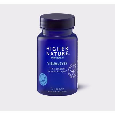 Buy Higher Nature Visual Eyes 30 veg capsules from Mulberry Wholefoods online UK Supplier.
