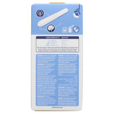 Natracare Applicator Tampon Super Organic 16s