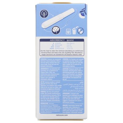 Natracare Applicator Tampon Regular Organic 16s