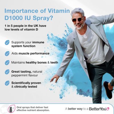 BetterYou Vitamin D 1000IU 15ml Oral Spray