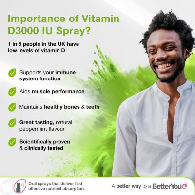 BetterYou Vitamin D 3000IU 15ml Oral Spray