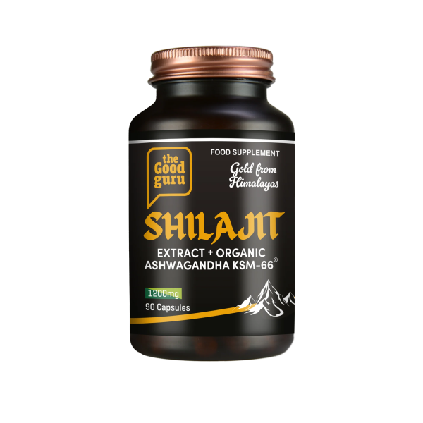Good Guru Shilajit Gold + Organic Ashwagandha KSM66 600mg 90 capsules