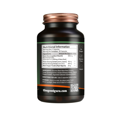 Good Guru Black Maca + Ginseng 1200mg 90 capsules