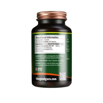Good Guru Organic Ashwagandha KSM66 500mg 90 capsules