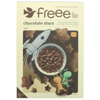 Buy Doves Farm Organic Gluten Free Chocolate Stars Cereals & Mueslis Online − UK Supplier