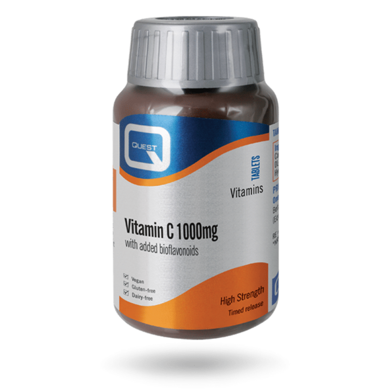 Buy Quest Vitamin C 1000mg 1 60 Tablets Online From Mulberry Bush Wholefoods Uk Supplier Of Vitamins Minerals Herbal Holist